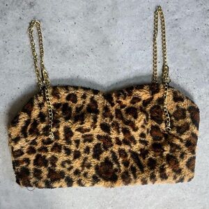 ★ Hot & Delicious Fur Cheetah Print Crop Tank Top ★